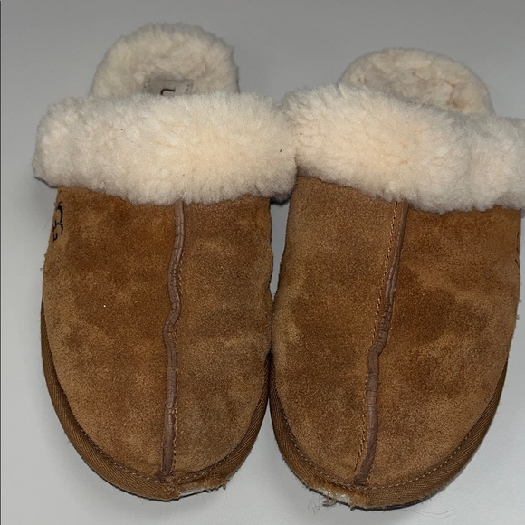 UGG Chestnut Suede Shearling Mule Slippers - Chestnut & Cream size 8/9 - Picture 4 of 15
